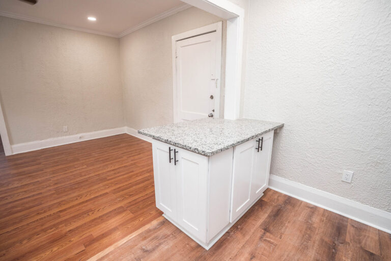 Bay View Flats interior apartment kitchen island