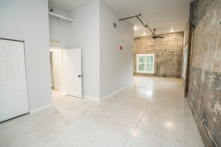 Bootlegger Flats interior living area and entry