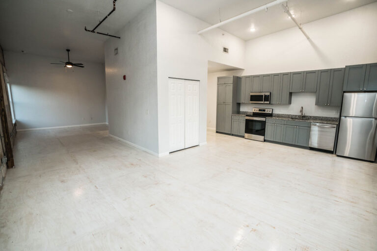 Bootlegger Flats interior kitchen and living area